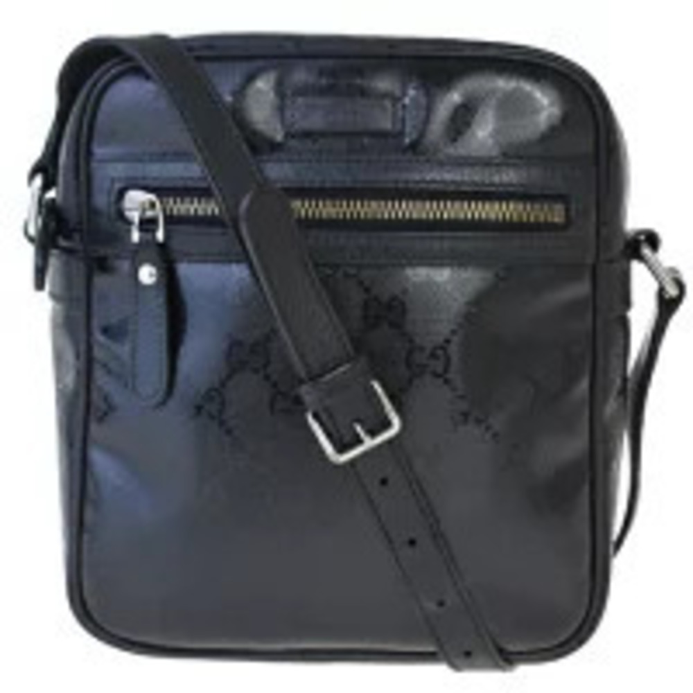 Gucci Imprime Shoulder Bag GG Black Leather